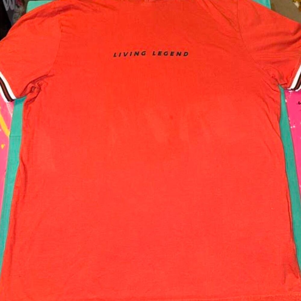 Cactus Man Ricky Singh Orange-Red Graphic Hoodie S/Sleeve Sz. Small Streetwear